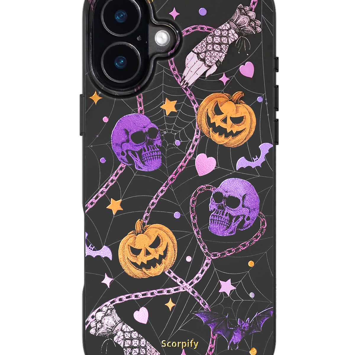 iPhone 17 Gleam Haunted Pumpkin MagSafe Case