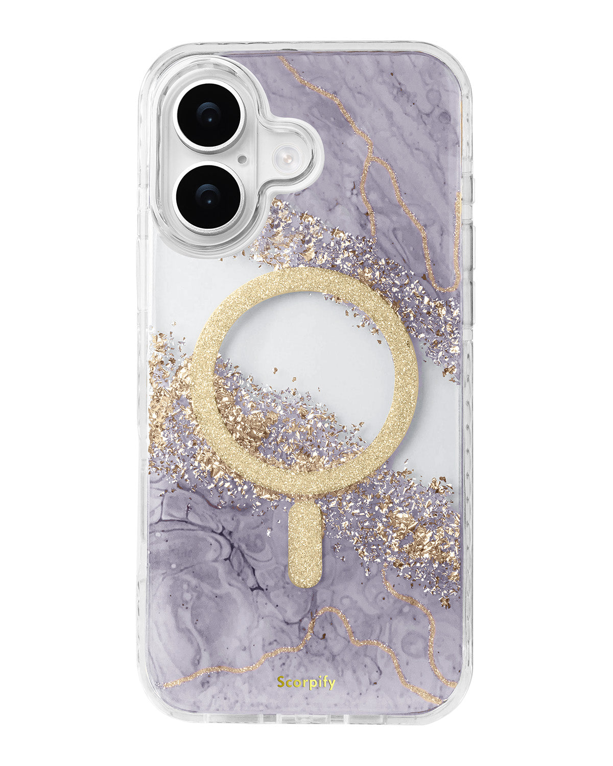 Royal Purple Phone Case With Transparent Polished Look