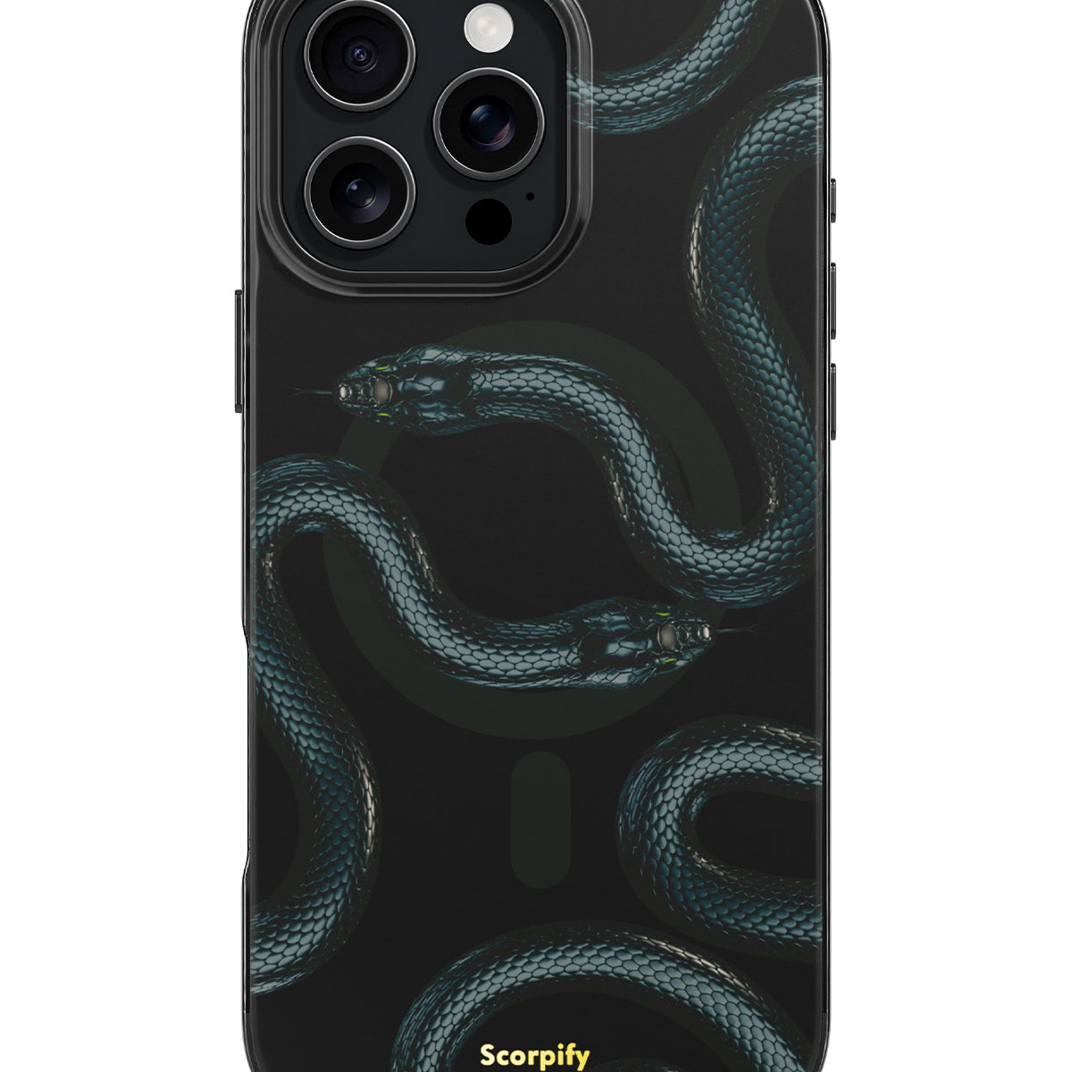 Shadow Black Snake Magnetic iPhone Case