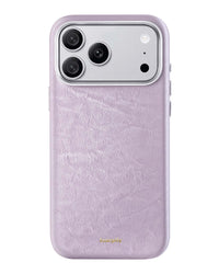 Lavender Crinkle Lumina Leather MagSafe iPhone Case