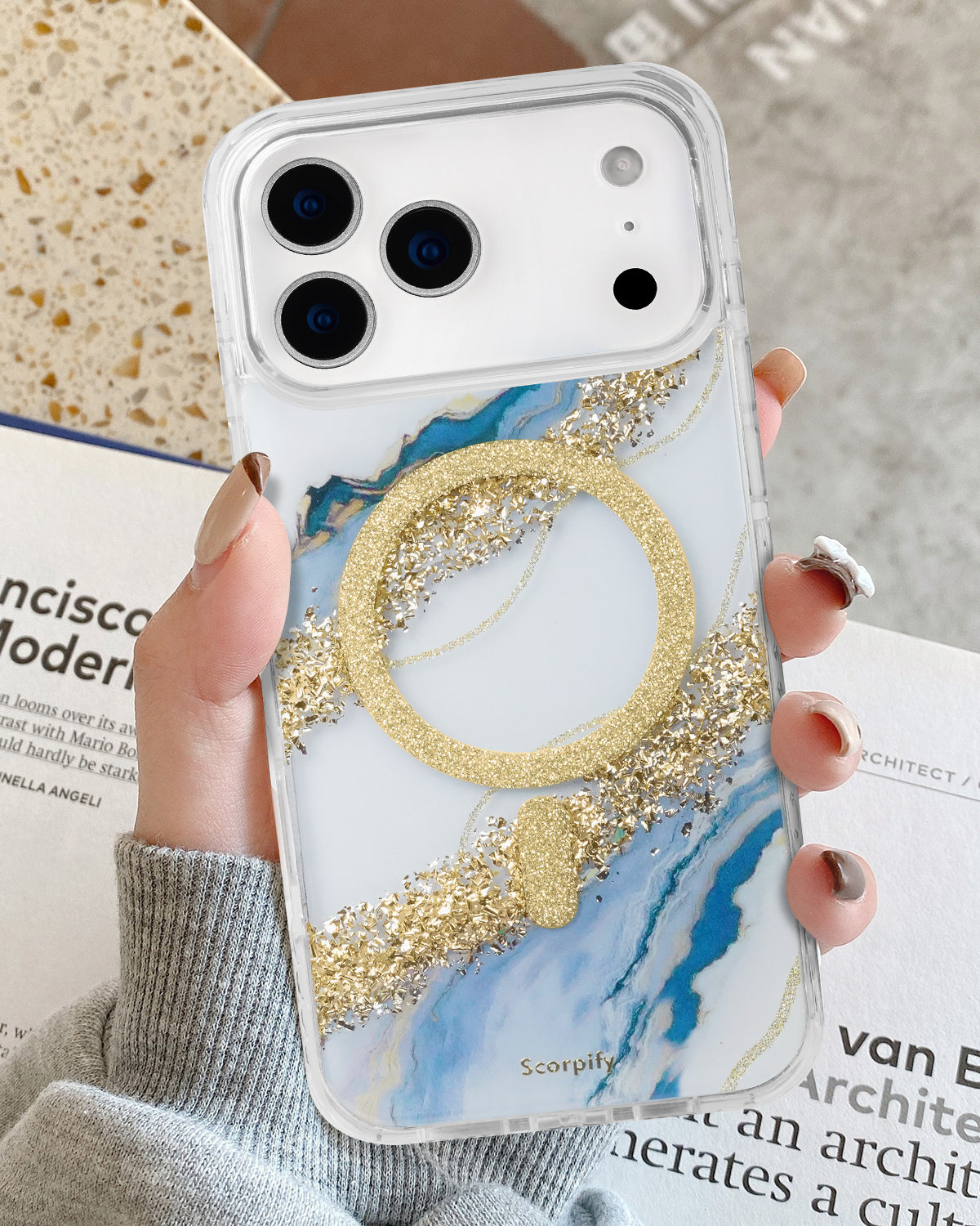 Glitter Phone Case With Fine Reflective Particle Texture