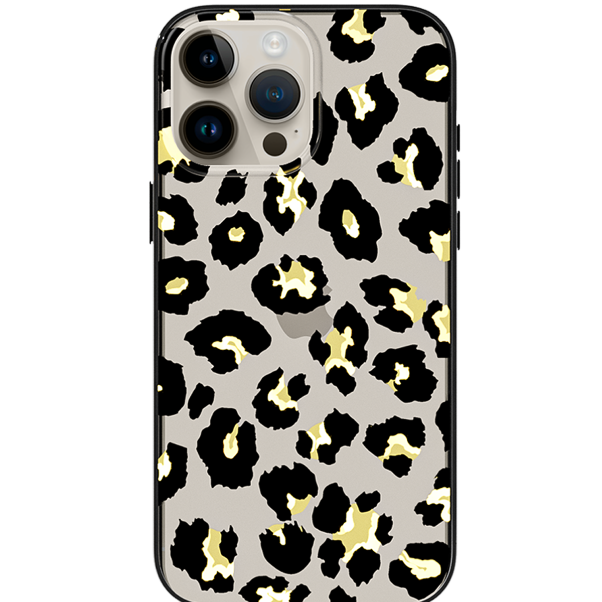 Black Gold Leopard Print iPhone Case