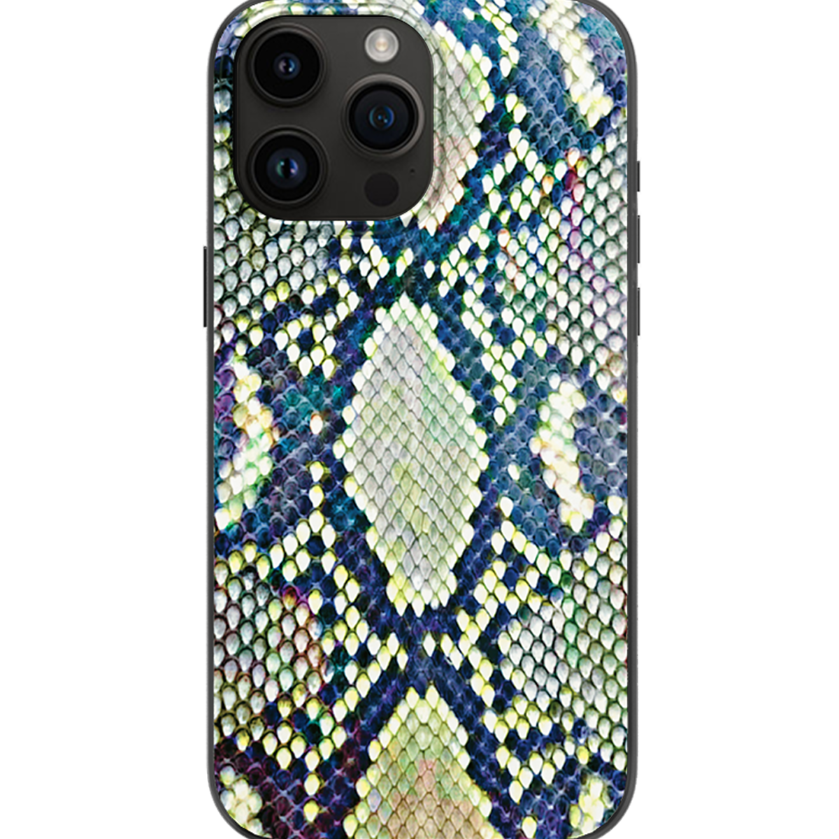 Olive Green Snake Print Magnetic iPhone Case