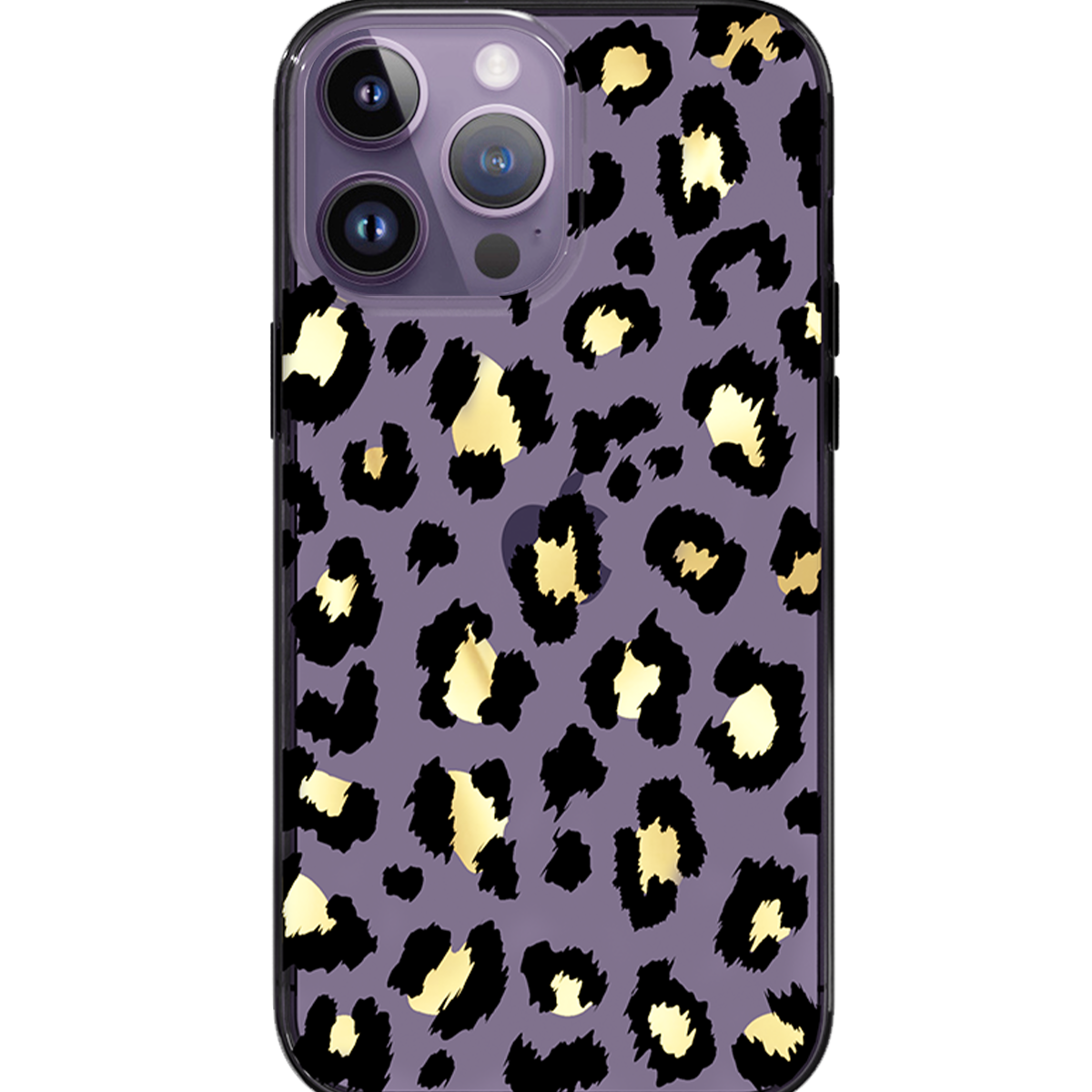 Gold Transparent Leopard iPhone Case