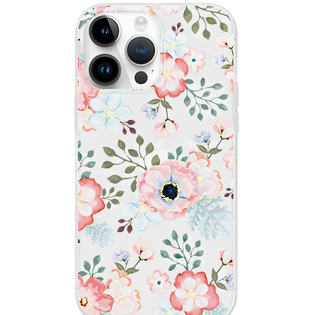 Floral phone case on a white background