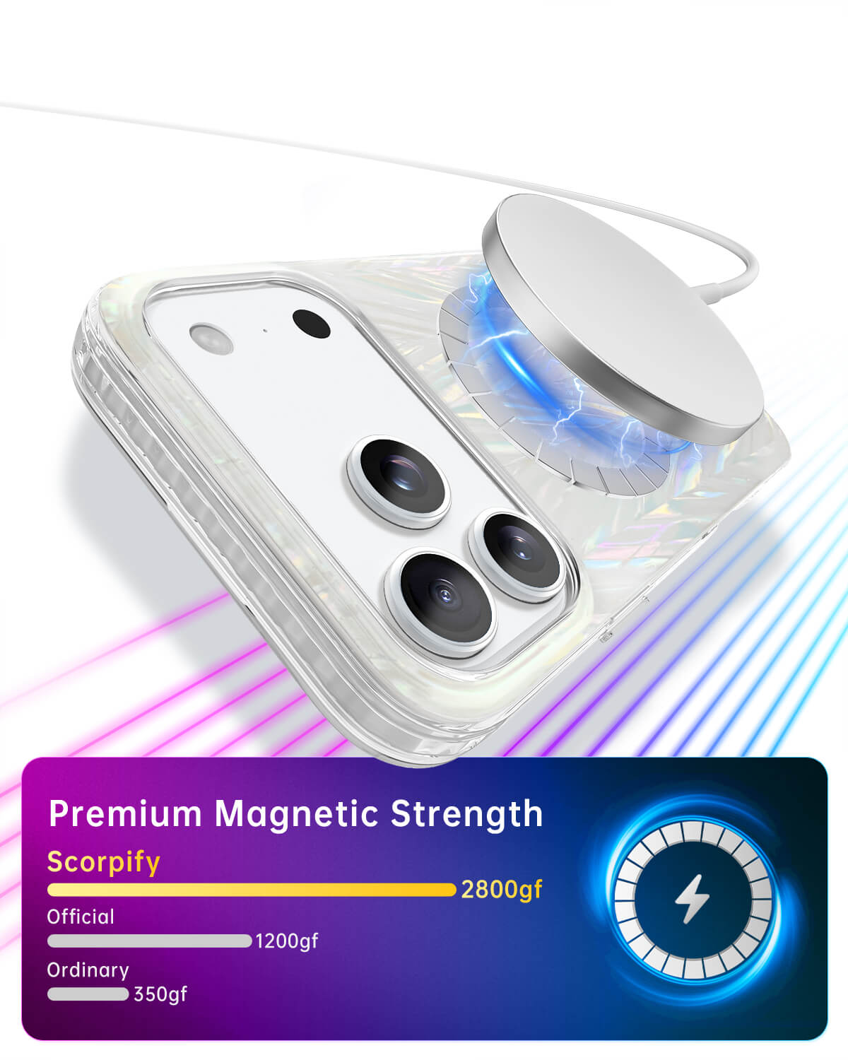Protective pearl iPhone case MagSafe compatible