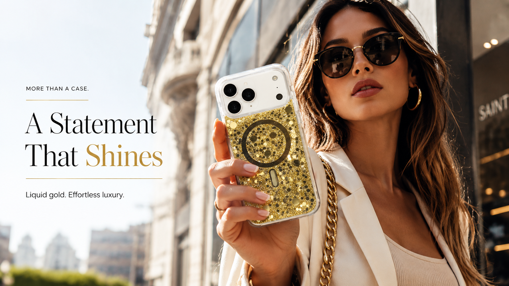 Gold Sequin MagSafe Phone Cases