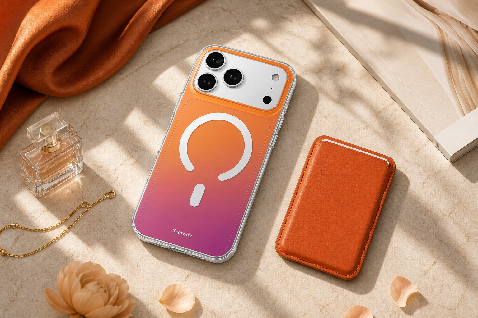 Orange iPhone 17 Phone Case & Magsafe Wallet