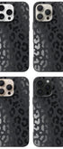 Smooth Black Leopard iPhone Case With Reflective Finish