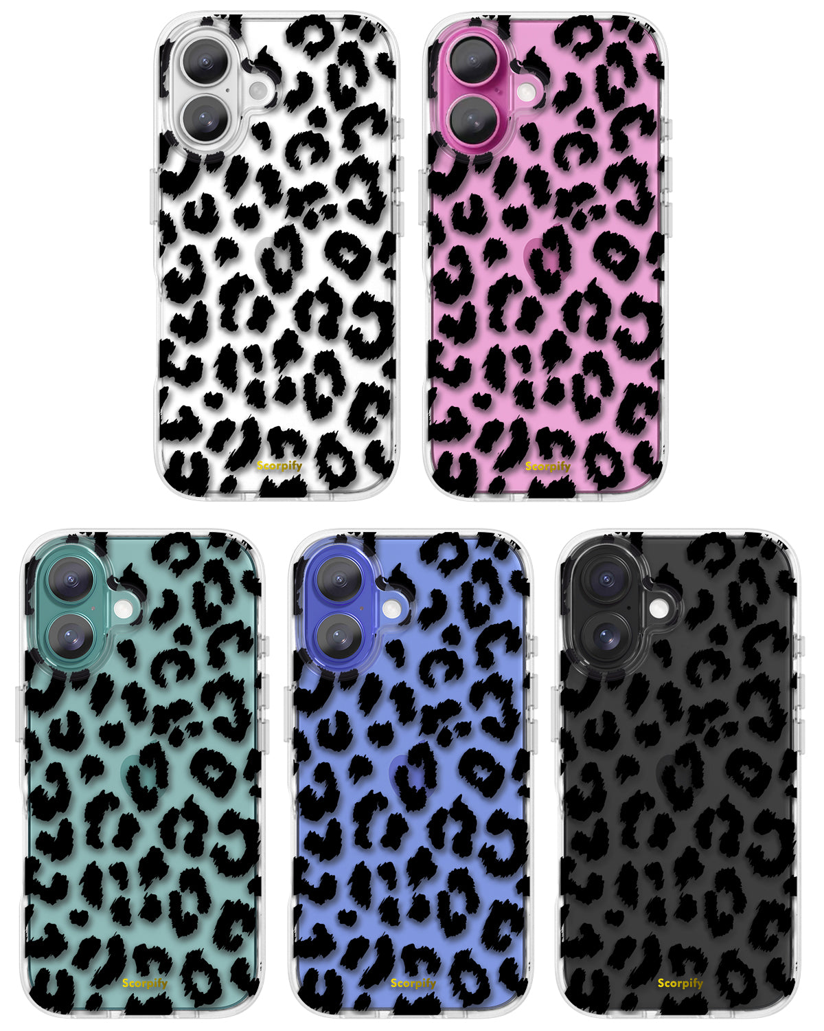 Black Transparent Leopard iPhone Case