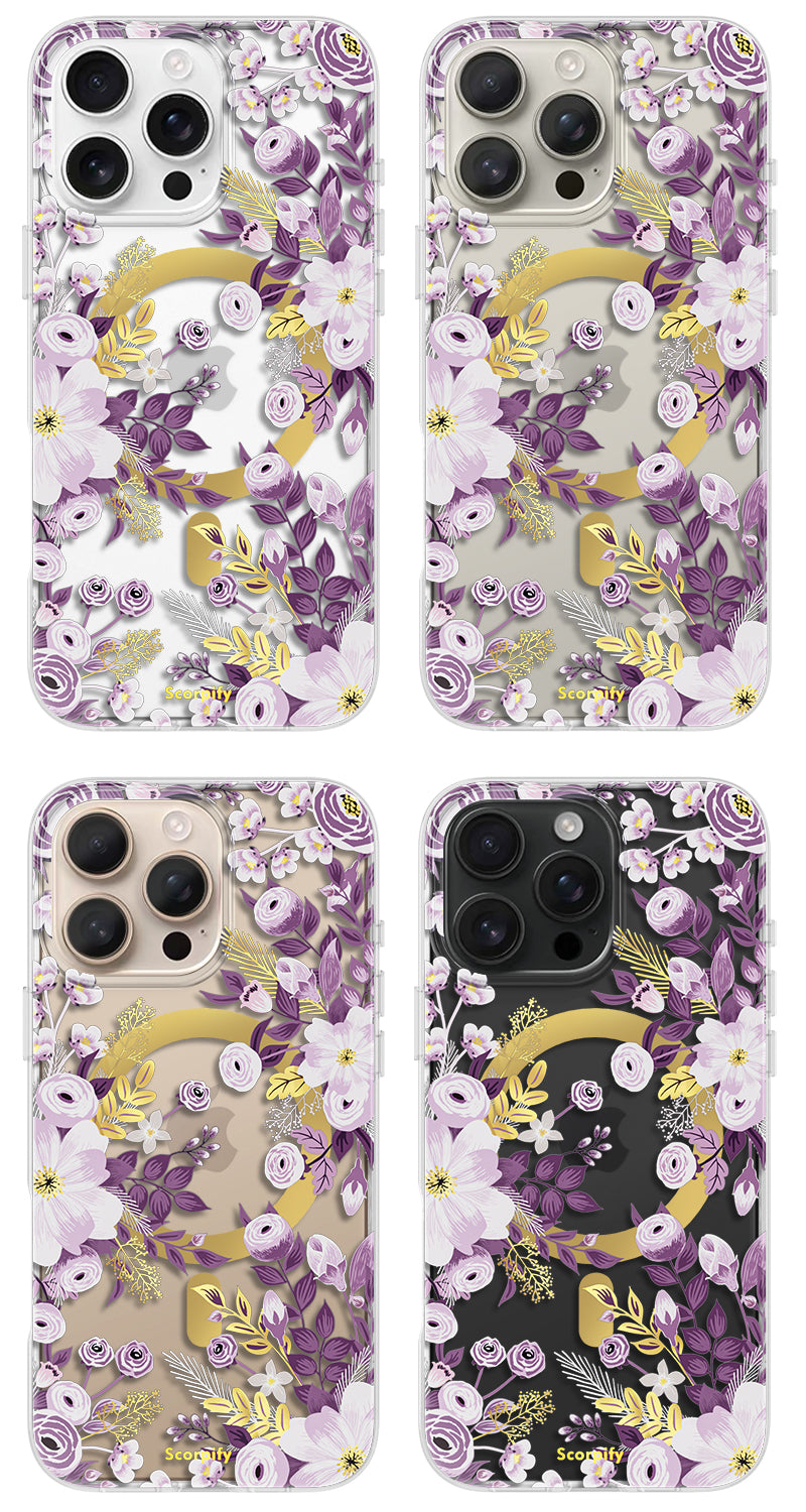 Purple Nemophila Magnetic iPhone Case