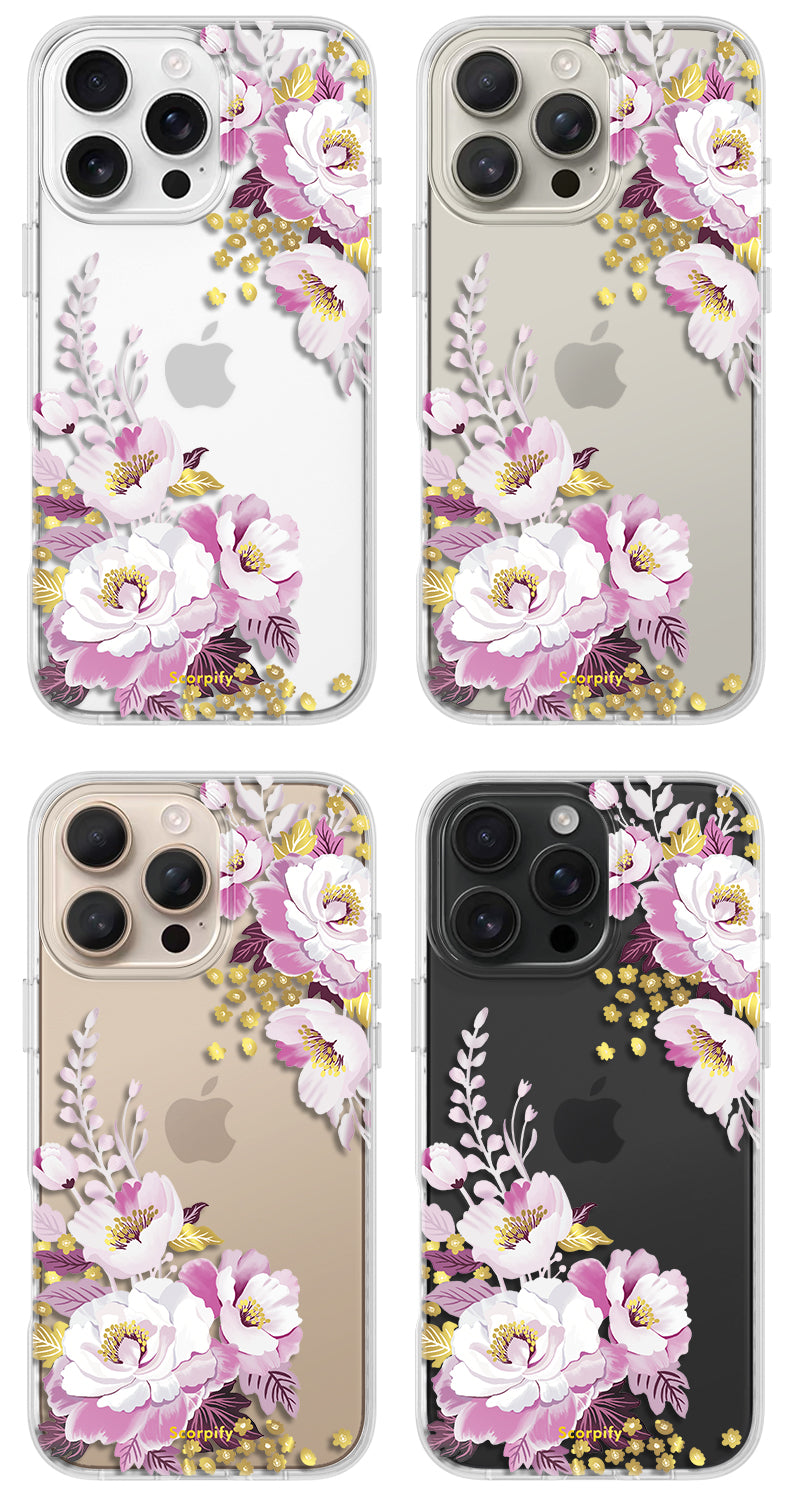 Purple Peony iPhone Case