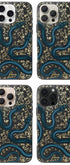 Double Snake pattern on black iPhone Case