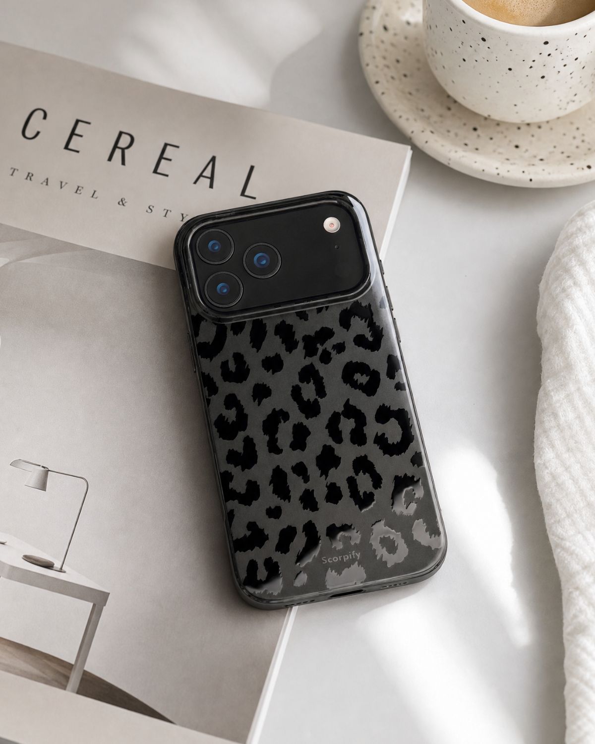 Black Leopard MagSafe iPhone Case