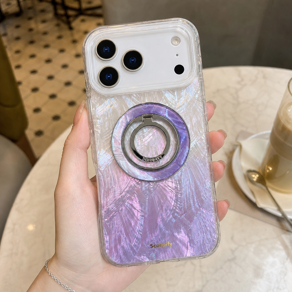 Purple Mother of Pearl MagSafe Ring Holder
