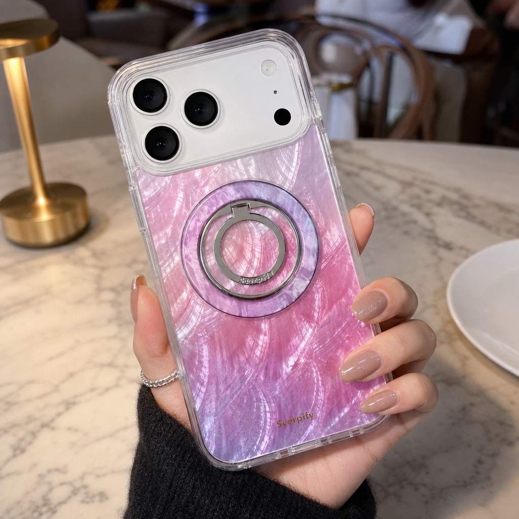 Pink Mother of Pearl MagSafe Ring Holder