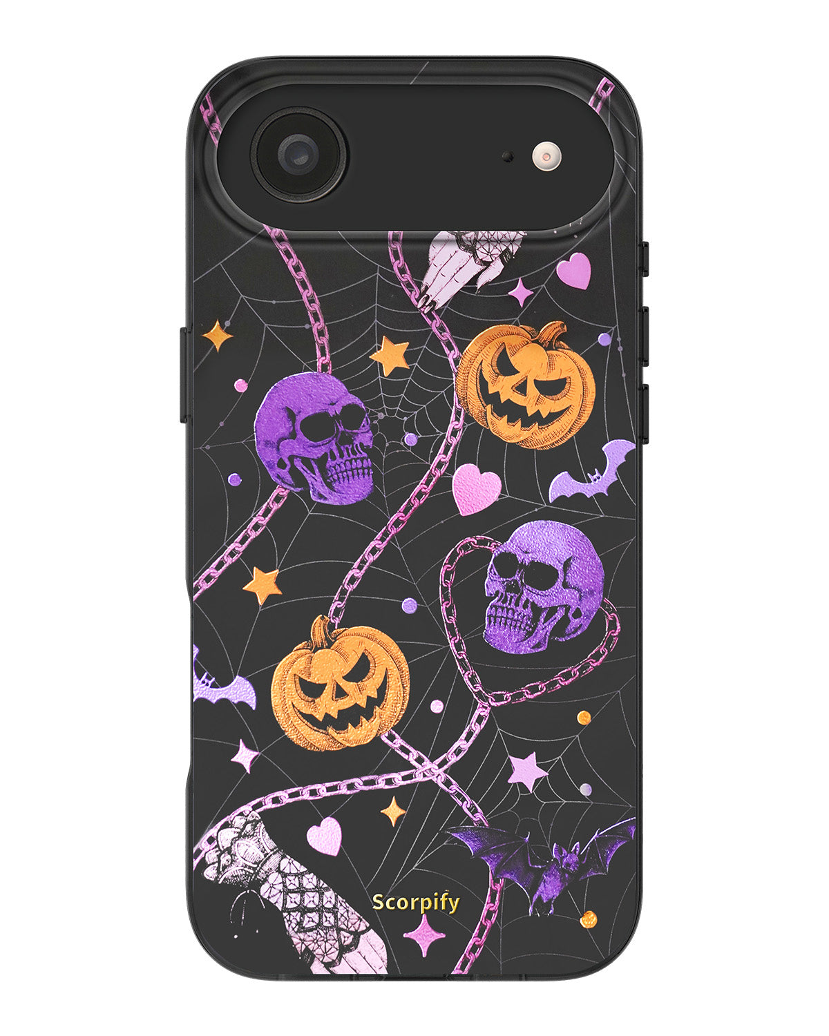 iPhone 17 Gleam Haunted Pumpkin MagSafe Case