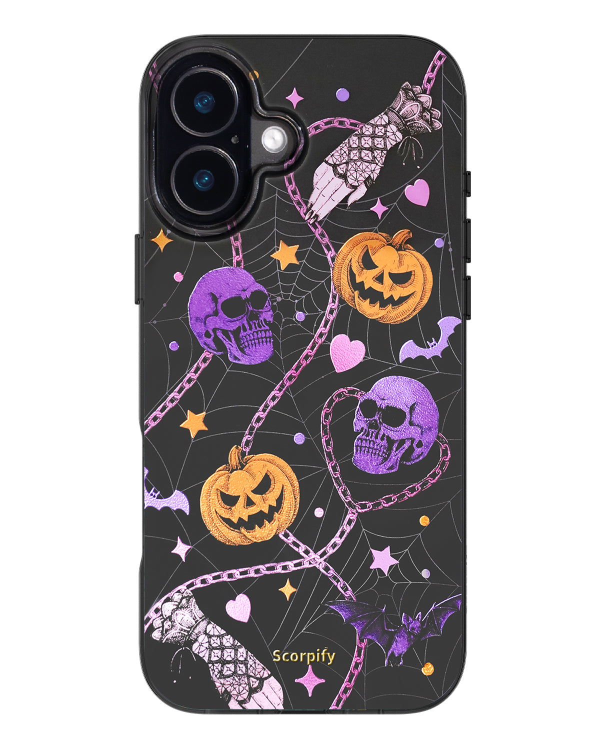 iPhone 17 Gleam Haunted Pumpkin MagSafe Case