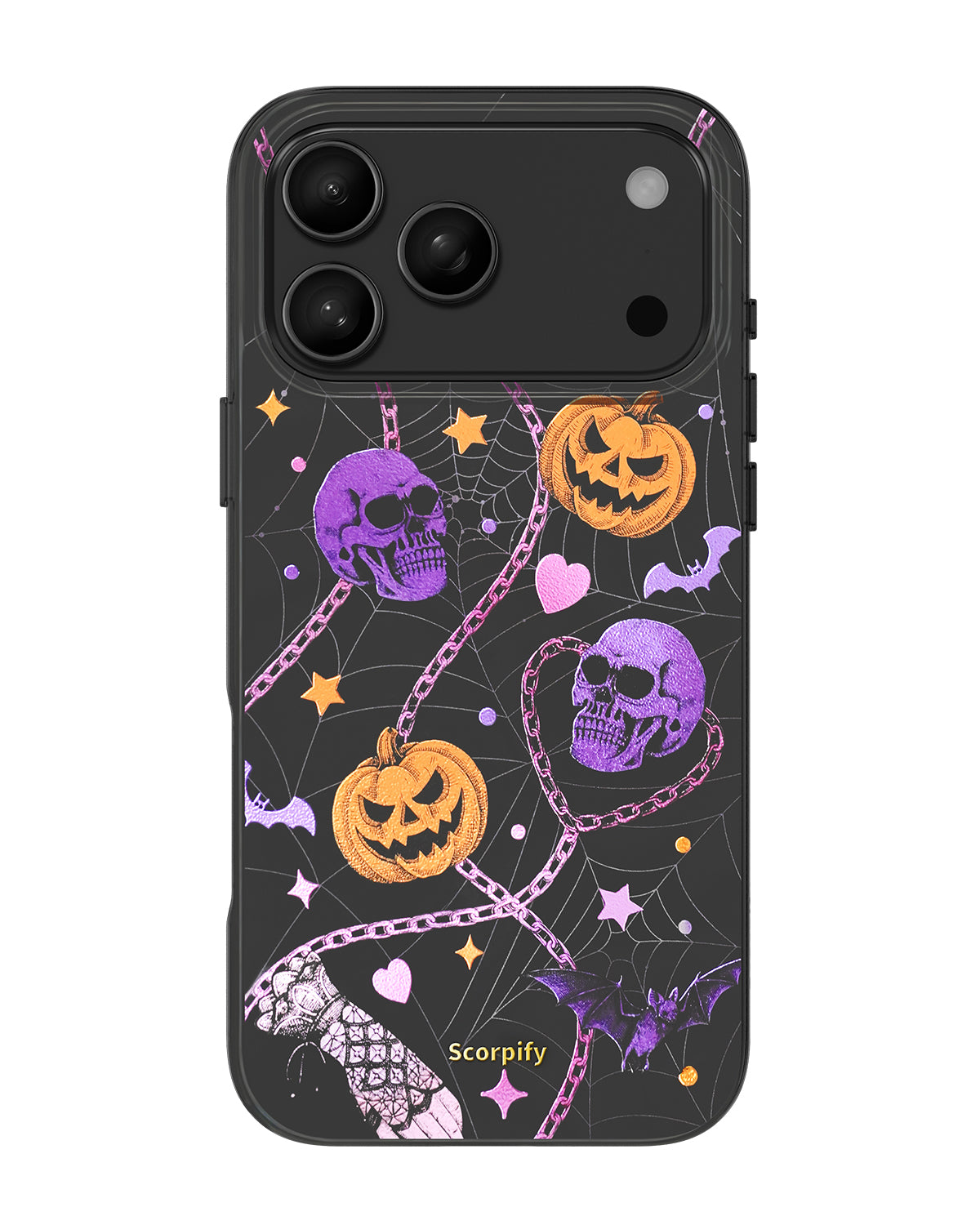 iPhone 17 Gleam Haunted Pumpkin MagSafe Case