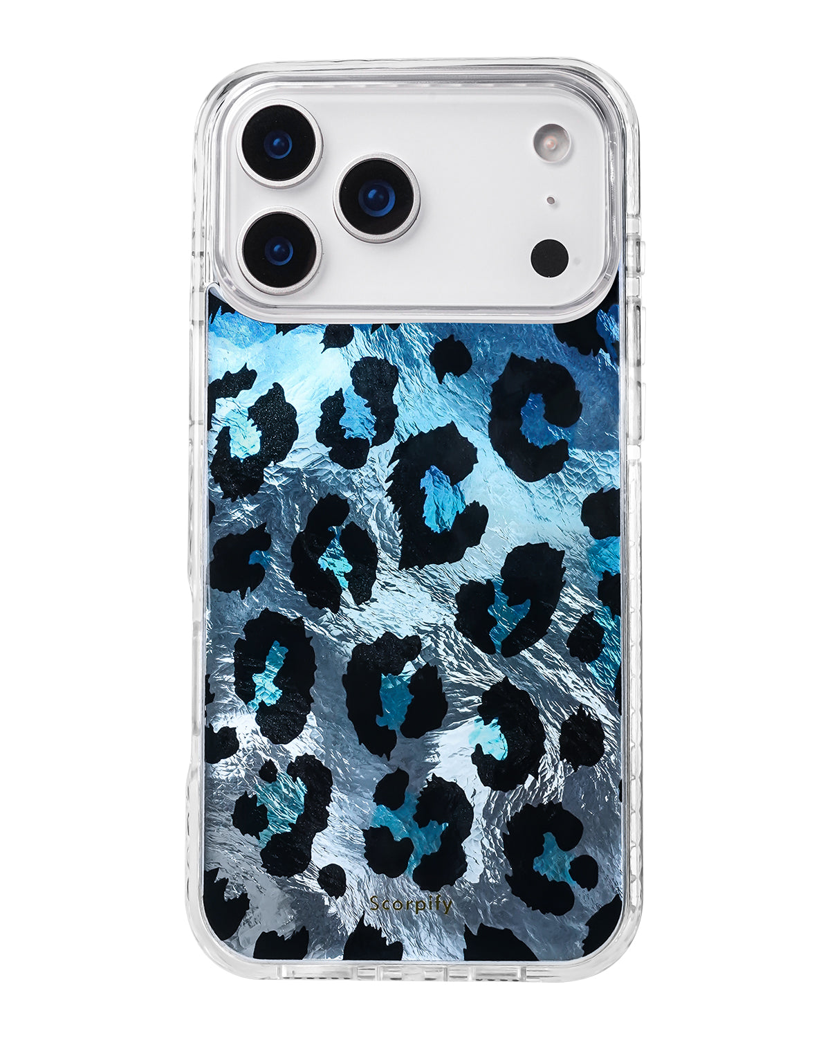 iPhone 17 Blue Shimmer Leopard MagSafe Case
