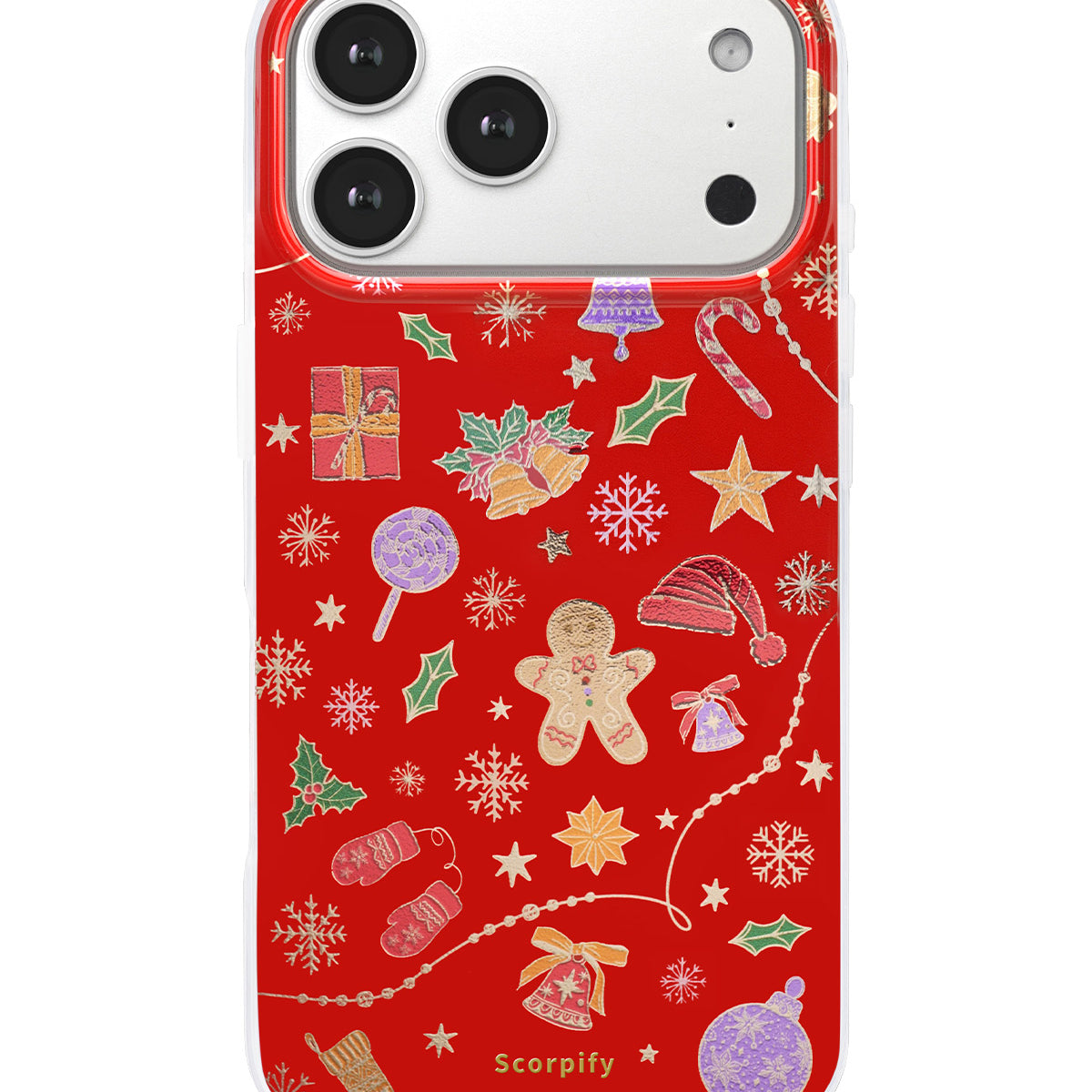 Gleam Merry Magic red MagSafe iPhone case festive design