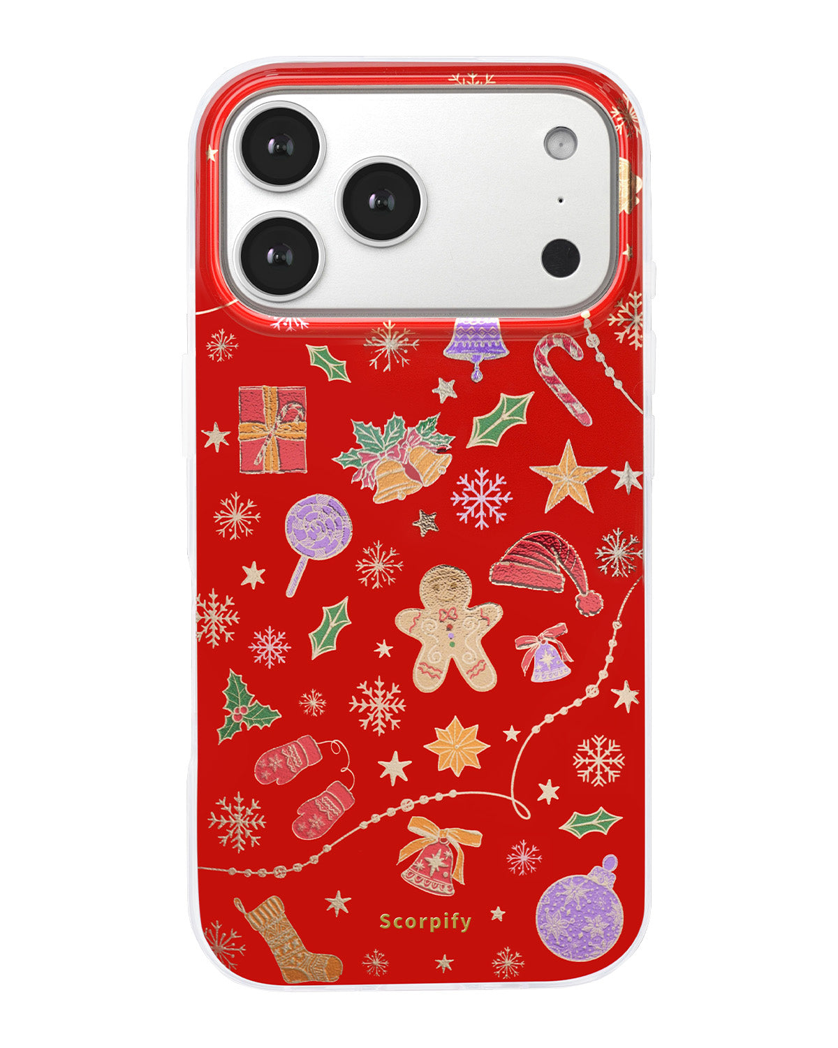 Gleam Merry Magic red MagSafe iPhone case festive design