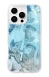 Blue Celestial Ripples iPhone Case With Shimmer Gloss Surface
