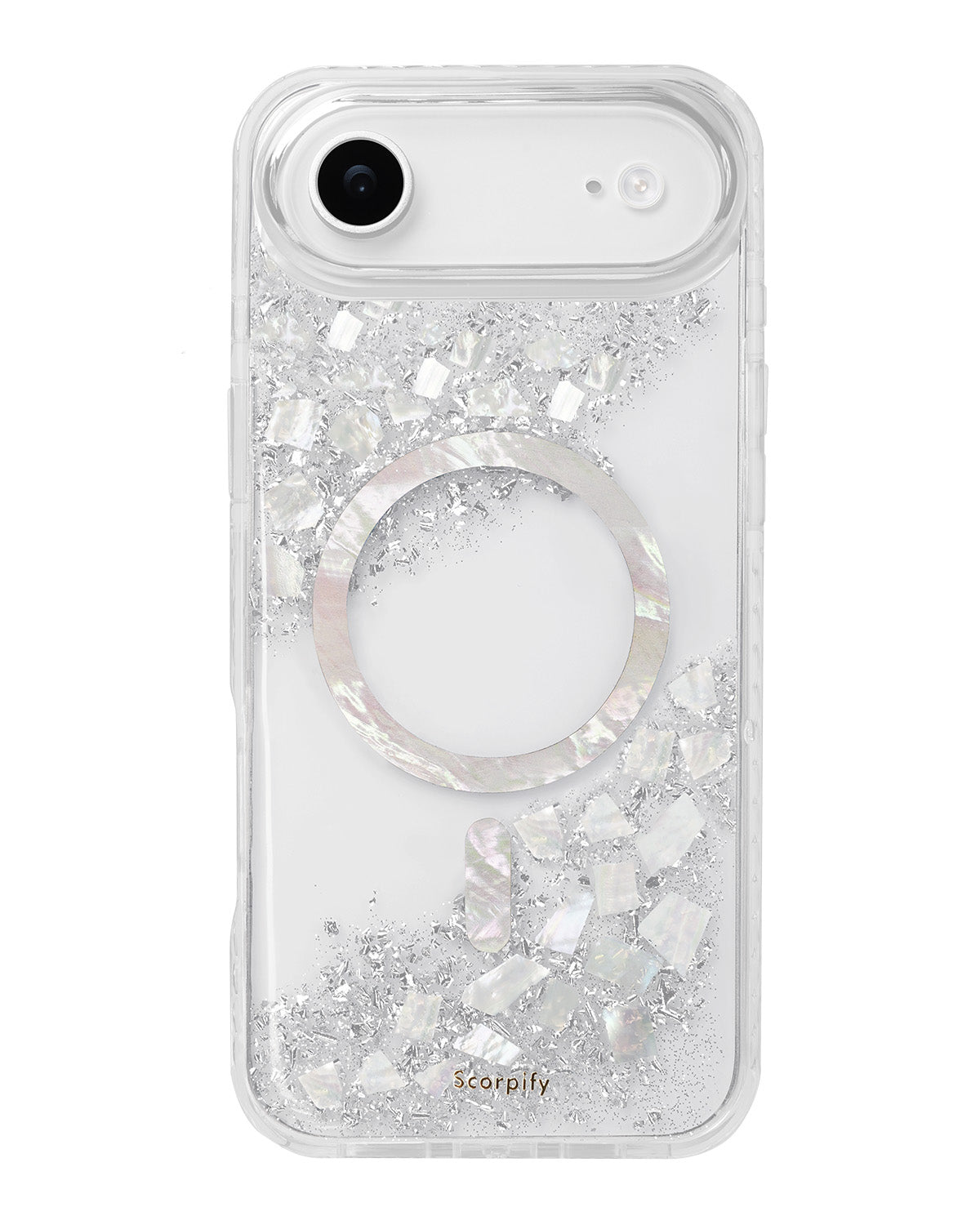 iPhone case designed with luminous pearl texture