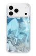 Blue Celestial Ripples iPhone 17 Case With Shimmer Surface