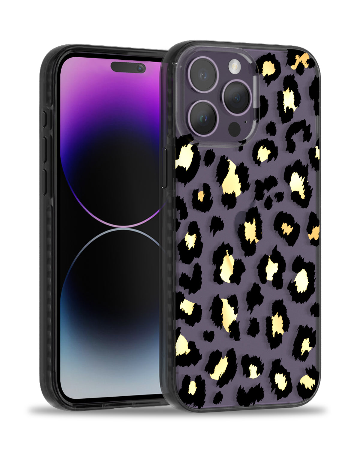 Gold Transparent Leopard iPhone Case