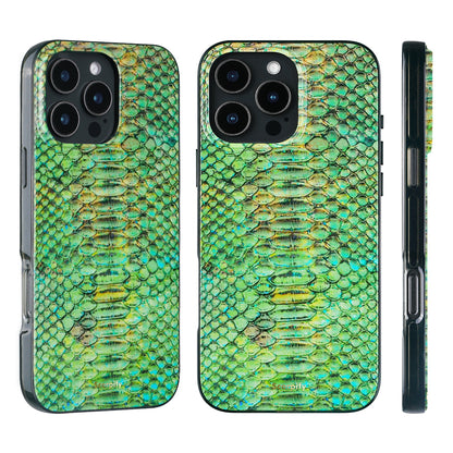 Emerald Snake Print Magnetic iPhone Case