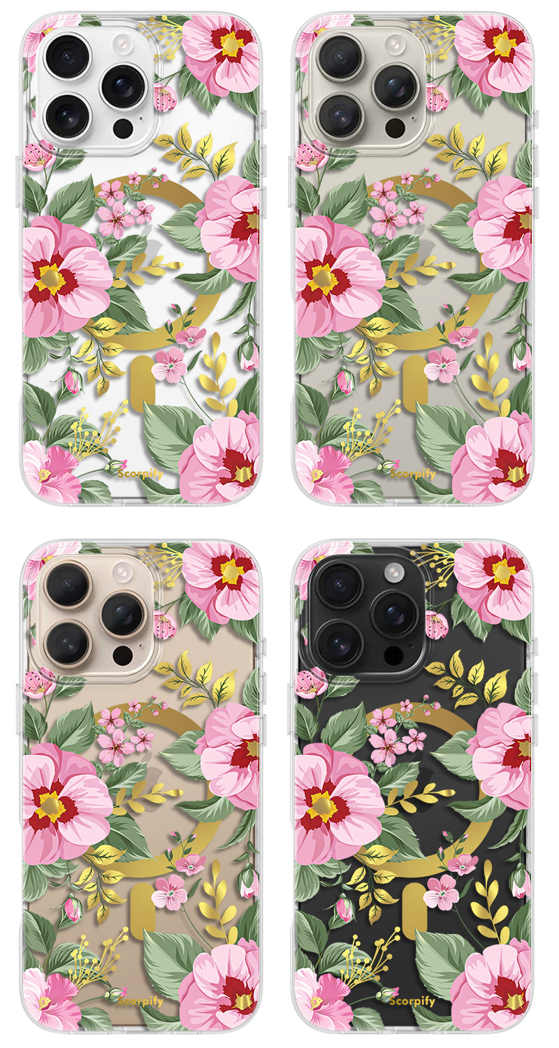 Floral iPhone case showcasing pastel primrose blooms
