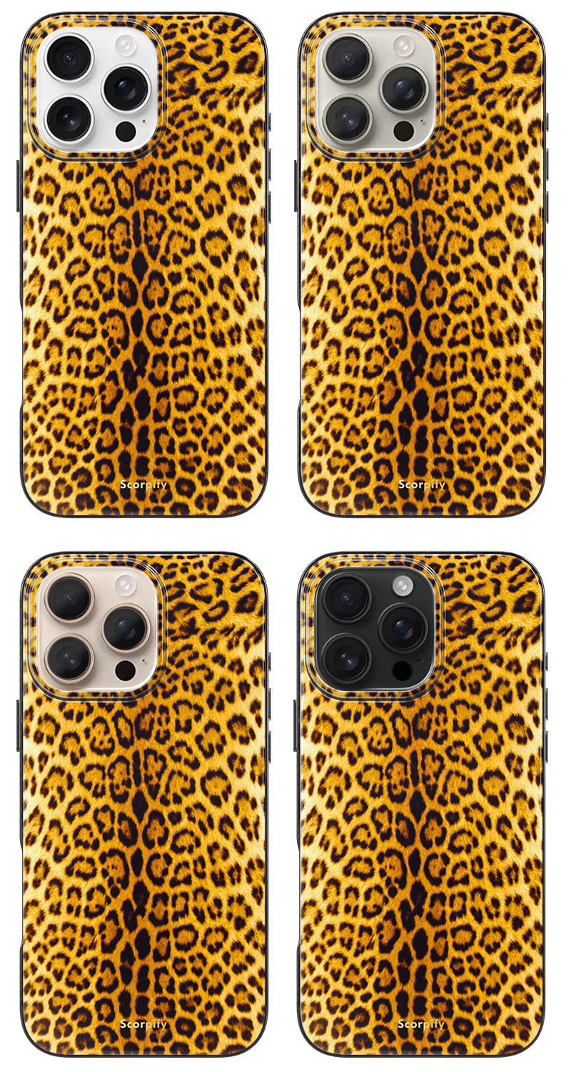 Gold Leopard Print Magnetic iPhone Case