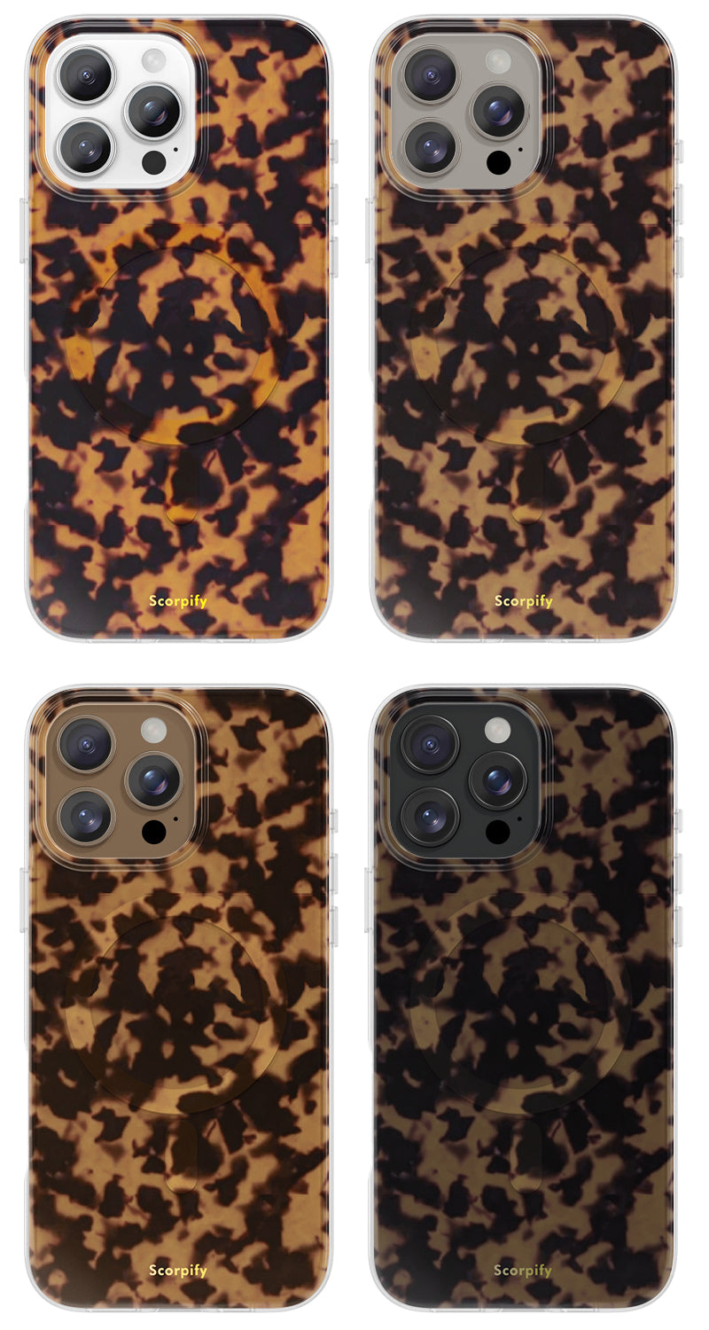 Brown Tortoise Shell Magnetic iPhone Case