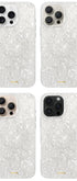 Magnetic white pearl iPhone case stylish design