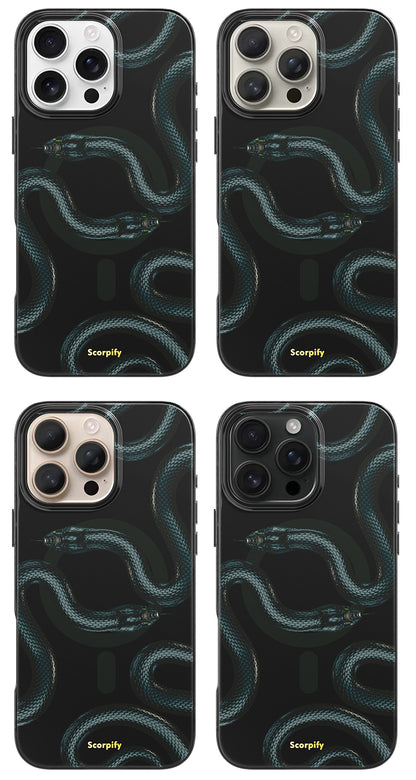 Shadow Black Snake Magnetic iPhone Case