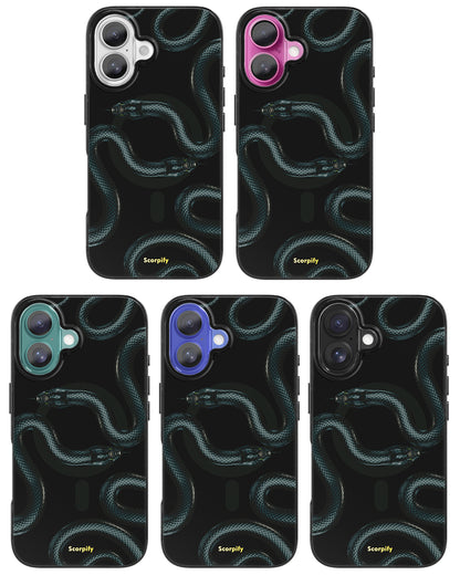 Shadow Black Snake Magnetic iPhone Case