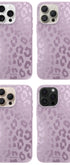 Fashion-forward leopard print iPhone case in purple