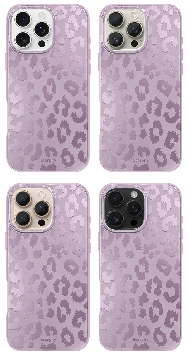 Lavender Leopard Magnetic iPhone Case