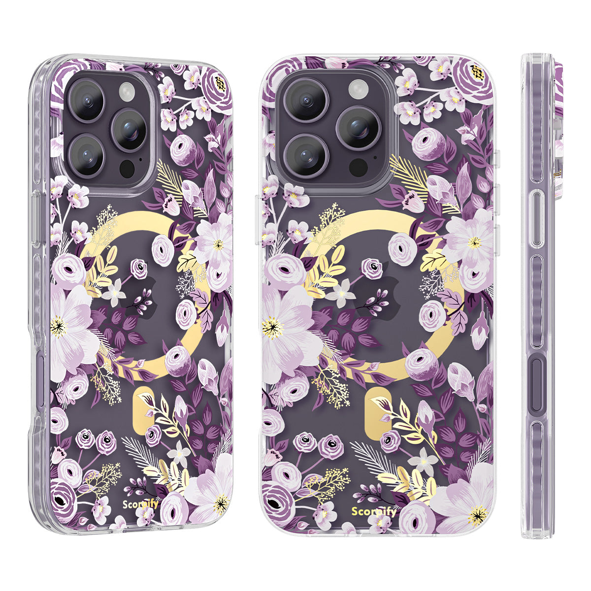 Purple Nemophila Magnetic iPhone Case