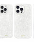 Sparkly magnetic iPhone case white pearl design