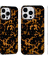 Polished Brown Tortoise Phone Cover With Modern Gloss Texture
