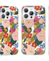Magnetic iPhone Case With Soft Camellia Blossom Print