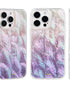 Purple mother of pearl cell phone cases side by side