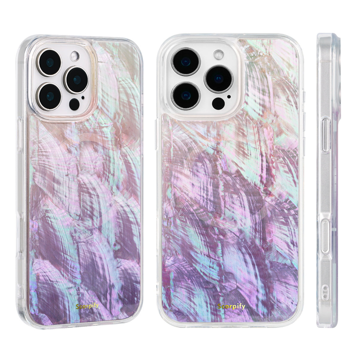 Purple Mother of Pearl MagSafe iPhone Bundle Set