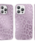 Trendy leopard design iPhone case in soft purple hues