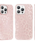 Minimal leopard print case crafted in warm nude shades