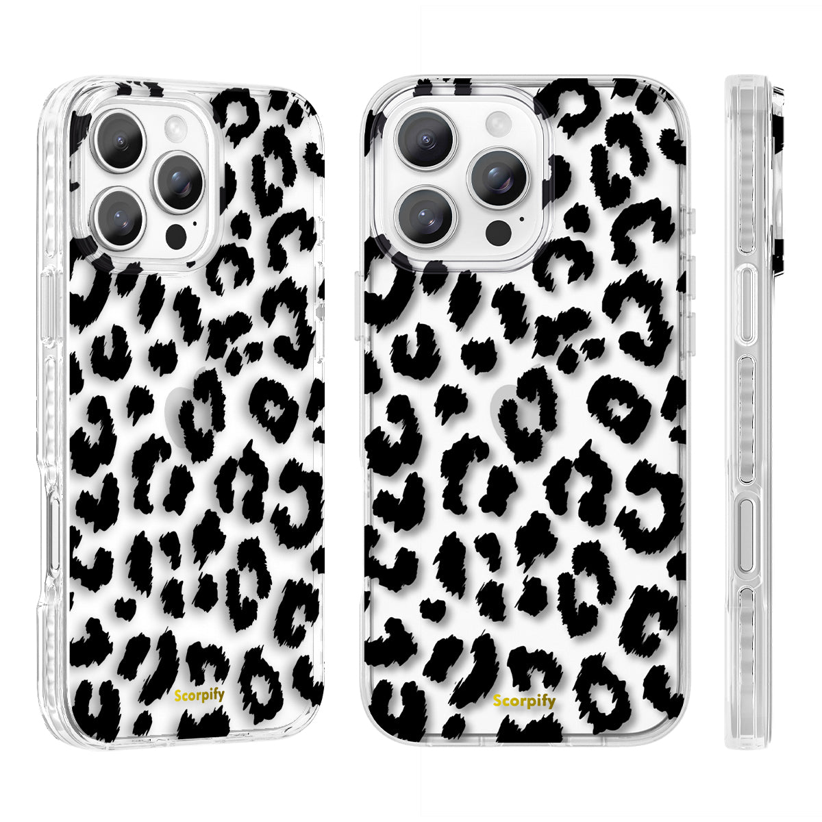 Black Transparent Leopard iPhone Case