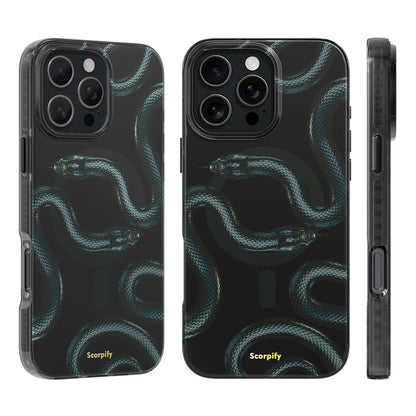 Shadow Black Snake Magnetic iPhone Case