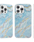 Sleek Magnetic Blue Marble iPhone Case With Trendy Design